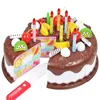 37 unids niños juegan casa chocolate pastel de cumpleaños juguetes para niñas niños corte fruta cocina DIY juego de simulación juguete educativo 220725