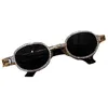 Mode Pretectie Retro ronde zonnebrillen Vintage vrouwen Steampunk zonnebril Mannen Clear Lens Rhinestone Zonnebril