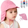 Cappello estivo per bambini Materiale traspirante e ad asciugatura rapida Cappelli per bambini con protezione solare 14 colori Cappello a secchiello per bambina