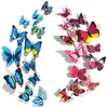 12 pcs 3d borboletas adesivo de parede removível adesivos borboleta linda para adulto crianças quarto sala de estar decalques de parede casa decoração do banheiro US-651Q