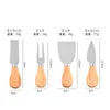 Stainless Steel Cheese Knives Tools Wood Handles Oak Handle Cheeses Cutter Butter Spatula Kitchen Cheese Tool 364 D3