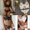 Biancheria intima sexy da donna Intimo di pizzo Reggiseno Mutandine perizoma Set da notte Reggiseno non imbottito Suity1883005 Drop Delivery 2021 Health Beaut