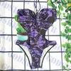 Charm Ladies Bikini Bathing Suit Flower Print Swimwear Womens Bikinis Sexy Tube Top Swimsuit For Women