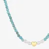 Pendant Necklaces Natural Stone Pearl Heart for Women Gold Color Stainless Steel Jewelry Beach P3245 220427