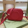 Top-Qualität Lederhandtaschen Brieftasche Handtasche für Frauen Taschen Umhängetasche Soho Bag Disco Umhängetasche mit rot-grünem Riemen mit Fransen Mess339i