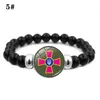 Nouvelle Arrivée Ukraine Bracelet Symbole Ukrainien Verre Cabochon Multicouche Bracelets En Cuir Haute Qualité Hommes Bracelets Party Favor JLA13046