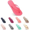 نساء النعال أزياء Flip Flip Flops Beach Hotel Indoor Clipper Triple Black Pink White Lemon Green Grey Blue Womens Shoes