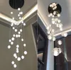 Luxury modern crystal chandelier for staicase large home decor led cristal lamp long villa hallway hanging light fixture