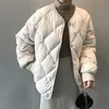 Jaqueta de casaco de inverno Mulheres casuais em V estilo coreano Branco acolchoado jaqueta de parkas roupas para mulheres ropa Mujer Invierno 201126