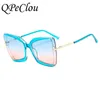 Occhiali da sole QPeClou 2022 Oversize Square Women Designer di marca T Occhiali da sole Donna Big Frame Colorful Shades Men OculosOcchiali da sole