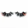 Färgad 25mm 3D Mink Eyelashes 39 stilar dramatiska fluffiga volym falsk ögonfranshöjdpunkt på slutet cosplay kostymer full strip las9869923