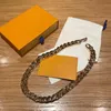 Luksusowy projektant Monogram łańcuchy Naszyjniki Modna Tytanium Steel Hip Hop Naszyjnik dla miłośników mężczyzn Kobieta La13425468509