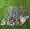 Camo aluminium mylar folie eerste hulp isolatie camping overleving dekens buiten reddingsruimte overleving thermische nood deken tent vochtbestendige kussen