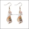 Brincos de lustres de candelabro jóias novas moda bohemian natal shell hoop Ear Grow For Women Summer Beach Earr Dhdxf