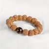 Perlenstränge ethnische Rudraksha Vajra Bodhi Perlen Armbänder Männer Meditation Mala Schmuck Gebet tibetischen Buddhismus Armband für FrauenBeaded Lar