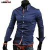 uomini caldi moda camicia a maniche lunghe business casual slim fit camicie a maniche lunghe camicia di vestito da uomo abbigliamento a buon mercato LJ200925