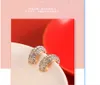 Hoop Huggie 2022 Wowen européen et américain haute couture élégant créatif rond cercle lune boucle d'oreille en alliage de cuivre avec plein diamant zircon
