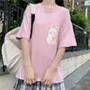 衣類セットTシャツ女性2022年夏の日本人学生半袖かわいい漫画ハイウエストネーベルトップインファッションスクールシャツclothi