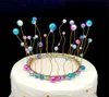 Wholesale Party Decoration Crown Cake Topper Birthday Pearl Tiara Wedding Baby Shower CCB15505