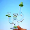 슬립트 도넛 Perc Glass Bong Hookahs 샤워 헤드 퍼콜레이터 워터 파이프 어두운 공 두꺼운 pyrex 14mm 암 암 조인트 오일 dab rigs boker bing bith with bowl