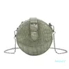 Evening Bags Fashion Small Round Bag Summer Crossbody Stone Pattern Handbag Shoulder Zipper Chain Strap Mobile Phone Circular