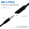 USB Type C to 3.5mm Audio Adapter Cables Headphone Earphone Jack Female Type-C Convertor AUX Cable for xiaomi letv