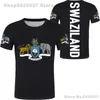 SWAZILAND t-shirt bricolage gratuit nom personnalisé numéro swz T-Shirt drapeau de la nation sz royaume pays collège imprimer po texte s vêtements 220702