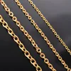 Chains 1Pc Width 2.5mm-5mm Gold Stainless Steel Round O Shape Chain Necklace For Women Men DIY Jewelry Making Bracelet NecklaceChains