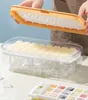 Press Type Ice Cube Maker Silicone Ice Tray Making Mold Creative Storage Box Lid Trays Bar Kitchen Square Cubic Container Set