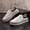 Klassiek Oxford Business Wedding Party Shoes Fashion White Vulkanised Casual Leather Sneakers Comfortabele licht Non-slip Ronde Toe Walking Laafers W6