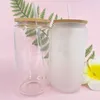 Cola Glass Cup Milk Tea Cold Drink Juice Coffee Mason Cups Business Office Gift Straw Water Cup Kitchen Bar Party Tumblers BH6357 WLY