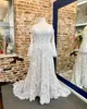 Boho Lace Wedding Gowns 2023 Bridal Dresses A-Line Deep V-Neck Court Garden Castle Real Image Ivory Bohemian Bride Inspiration vibes Flared Sleeves Essense V-Back Plus