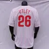 Harper Jersey Nick Castellanos J. T. Realmuto Chase Utley Alec Bohm Player Fans Grå Röd Blå Krämfärgad Pinstripe Ungdom Kvinnor Vuxen