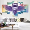 Modern Canvas Living Room Pictures Painting Wall Artwork 5 pcs Anime owl HD Printed Modular Poster