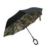 Winddichter umgekehrter Regenschirm, faltbar, doppelschichtig, umgekehrter Regen-Sonnenschirm, umgedreht, selbststehender Bumbershoot mit Griff von Sea BBE14047