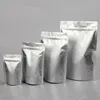 50st Secure Round Corner Stand Up Aluminium Foil Zip Lock Packaging Bag Reclosable Snack Coffee Light Proof Present Storage Puches 220427