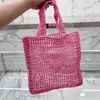 سلسلة شاطئ Hollow Out Bag Bag Straw Weaving إنشاء مصممين فاخرون حقيبة اليد أكياس قابض الكتف