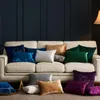 Подушка корпуса 2 упаковывает золотые декоративные подушки чехлы для дивана для дивана современная роскошная сплошная бархатная подушка домашнего броска серебро 220623