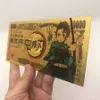 Anime Demon Slayer Kamado Tanjirou Action Figure Agatsuma Zenitsu Nezuko Prop Gold Banknote Coin for fan christmas gift