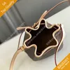 Mini bolsos con cordón Moda Mujer Cubo Suave Nano Noe M41346 Lona Casual Fresh Messenger con caja B017