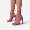 Sandalias Summer gruesos tacones altos mujeres con patente de punta abierta de cuero sexy hebilla de hebilla correa roma zapatos de gran tamaño b0001
