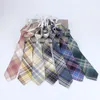 Bow Ties Fashion Plaid Elastyczna Regulowana szkoła krawat ślub