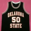 Xflsp 50 BRYANT REEVES Oklahoma State Cowboys Throwback Stitche Ricamo Maglia da basket Personalizzata qualsiasi numero e nome