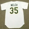 GLAC202 Vintage Baseball Jersey 34 Rollie Fingers 1969 35 Bob Welch 1989 Rickey Henderson 1980 Vida Blue 36 Terry Steinbach 1986 38 Gene Tenace