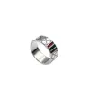 jewelry The New fashion ring personality simple Thai silver diamond checkered double Red Green Enamel Jewelry couple3382811