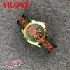 Créateur de mode Femmes Hommes Montre Abeille Serpent Tigre Motif Tissu En Nylon Mouvement Quartz Horloge Couple Top Conception Beau Cadeau Montre-Bracelet