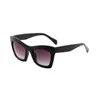 Ladies Cat Eye Solglasögon platt linsdesigners solglasögon för kvinna UV -skydd fyrkantig glasögon med låda