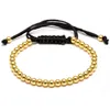 Beautiful Design Handmade 4MM Copper Beads Strands Bracelet Men Women Lovers Gift