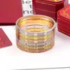 Luxe armband vol diamanten liefdesarmband Klassieke designer sieraden voor dames 316L roestvrijstalen schroevendraaierarmband