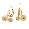 Boucles d'oreilles rondes géométriques en or, bijoux tendance simples pour femmes, boucles d'oreilles percées, Dale22 Farl22, 2022